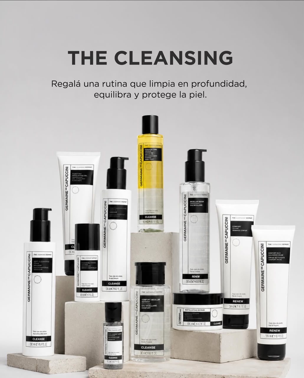 THE CLEANSING
Regalá una rutina que limpia en profundidad, equilibra y protege la piel.